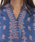 Unstitched Women's Printed Lawn Blue 3 Piece Suit